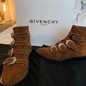 GIVENCHY Studded leather ankle boots